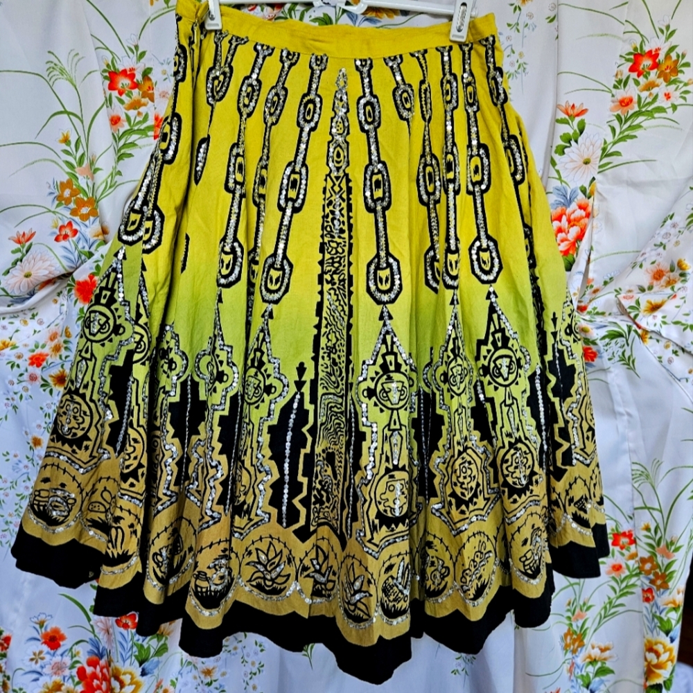 Miss Me ombre midi skirt (L)